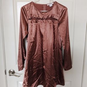 Nasty Gal Glamorous Cross for Words Mini Dress